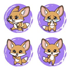 Fennec Fox with Large Ears (Purple)