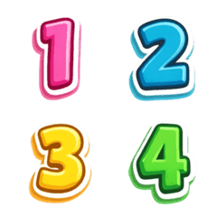 ตัวเลขน่ารักป๊อปคัลเลอร์ 3D
