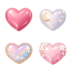 【成人光芒♡心型】表情符號♪