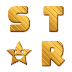 ゴールドプレート アルファベット