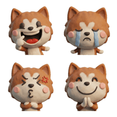 Moving 3D Akita Inu  26