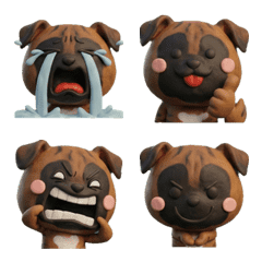 Moving 3D Boxer Dog  26