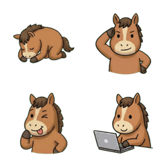 통통! 말 리액션 이모티콘