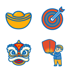 Cute!New Year's patterns(Blue 2)