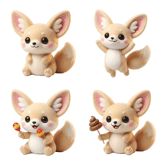 好用療癒耳廓狐表情符號（Fennec Fox）
