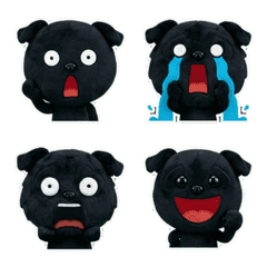 Plush Black Pug  7th