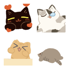 Emoji of Hearts cats