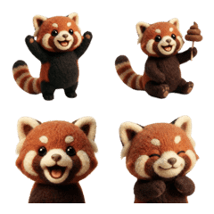 好用療癒小熊貓表情符號（紅熊貓）