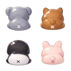 Stiker Bokong Hewan Gemuk