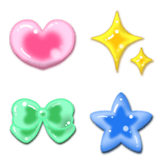 Lovely and cute glossy everyday emojis