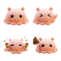 好用療癒萌達可表情符號（小飛象章魚）