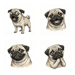 千變萬化巴哥犬【Moka】表情貼