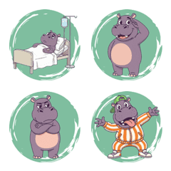 ぽっちゃりカバが動き出します（緑）