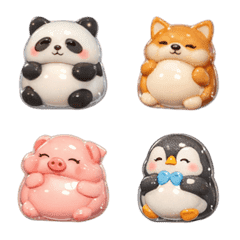 통통한 동물 스티커