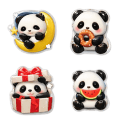 통통한 판다 스티커