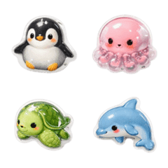 통통한 바다동물 스티커