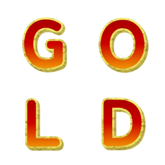 Letter Emoji โชคลาภกรอบทอง 3D 010