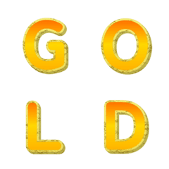 Letter Emoji โชคลาภกรอบทอง 3D 007