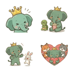 象王子和她的朋友－快樂森林：40X表情貼