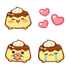 Cute pudding Valentine's Day Emoji