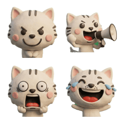 Moving 3D Serengeti Cat  26