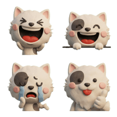 Moving 3D Bicolor Cat  26