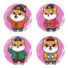 สุนัขชิบะอินุน่ารัก-รุ่นตรุษจีน (สีชมพู)