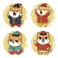 สุนัขชิบะอินุน่ารัก-รุ่นตรุษจีน สีเหลือง