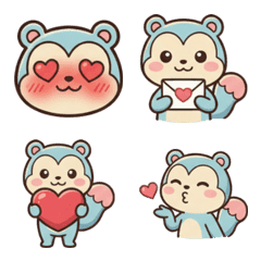 リスのりっきー気持ちを伝える絵文字