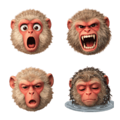 Japanese Macaque Face 3D