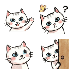 えずころ〜白猫ちゃんの絵文字
