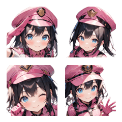 A sparkling idol police emoji set