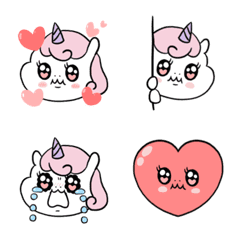 With a unicorn named Yuniko Emoji