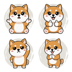 元気いっぱいの柴犬 （ベージュ）