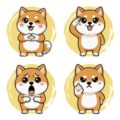 元気いっぱいの柴犬 （黄色）