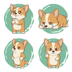 コーギーの喜びの反応（緑）