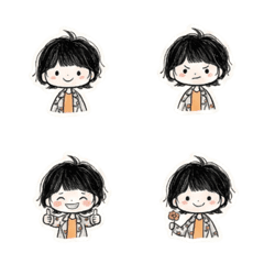 水彩とインクの日常ポートレート