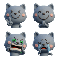 3D Blue Tabby Cat  25