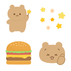 표정이 풍부한 곰이 움직이는 이모티콘