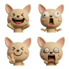 Animated 3D Fawn Chihuahua  26