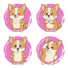 A Corgi that wriggles around (pink)