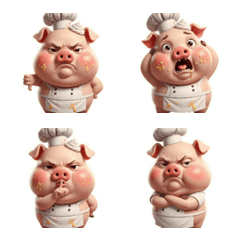 Pink Piggy Confused Head Tilt