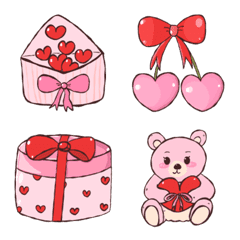Pink Valentine Coquette Bows & Hearts
