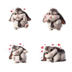 긴 귀 토끼의 나른한 일상