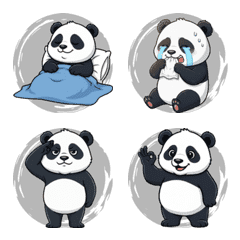 A Lazy Panda in Motion (Gray)