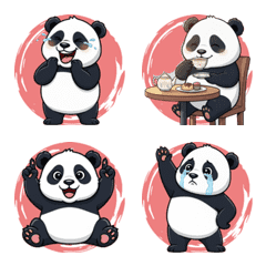 A Lazy Panda in Motion (Red)