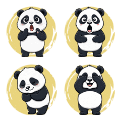 A lazy, moving panda (yellow)