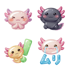 Shiny and plump axolotl