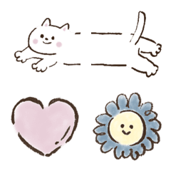 Decorated letter of the white cat