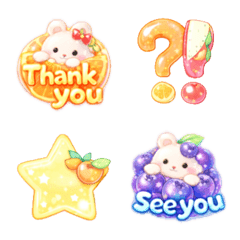 fruits and animals sticker